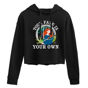 Women's - Disney - Merida Your Fate Is Your Own Cropped Graphic Hoodie - 1 of 3