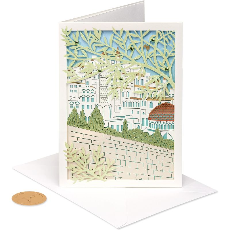 Jewish New Year Card Lasercut Jerusalem - PAPYRUS, 5 of 8