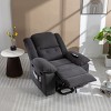 Corduroy Fabric Massage Recliner Chair for Elderly,Living Room Recliner Chair,Adjustable Back Recliner Chair with Side Pocket-Coolbibila - 3 of 4