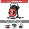 75ft Drain Cleaning Machine, 1/2 Inch Electric Drain Auger with 6 Cutters & Foot Switch, Portable Sewer Snake for 1" to 4" Pipes, Red - 3 of 4