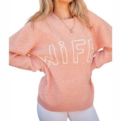 Women's Wifey Heart Embroidered Sweater - And The Why