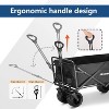Acoinel Collapsible Folding Utility Wagon Cart, Adjustable Handle, 350lb/400lb Capacity, Black, Outdoor Use - 4 of 4