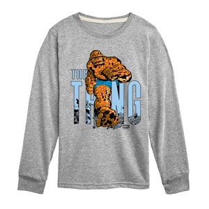 Boys' - Marvel - Fantastic Four The Thing Long Sleeve Graphic T-Shirt - 1 of 3