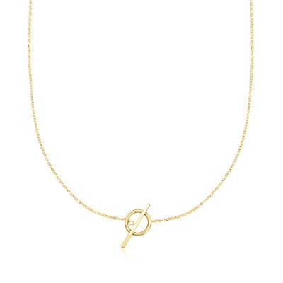 Pure Collection by Ross-Simons Italian 14kt Yellow Gold Charm-Compatible Toggle Necklace