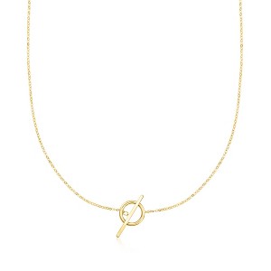 Pure Collection by Ross-Simons Italian 14kt Yellow Gold Charm-Compatible Toggle Necklace - 1 of 4