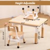 COZONY 5-Piece Kids Table and Chairs Set, Height Adjustable Toddler Activity Table with 4 Chairs , Arts & Crafts Playroom Table for Home - 2 of 4
