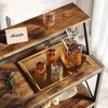 Bestier 3 Tier Liquor Bar Table Wine Bar Cabinet Coffee Station for Kitchen - 4 of 4