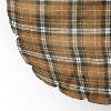 Little Arrow Design Co fall plaid brown olive Round Floor Pillow - Deny Desings - 3 of 4