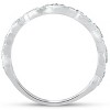 Pompeii3 1/8ct Diamond Infinity Wedding Ring Womens Stackable Wedding Band 14k White Gold - 3 of 4