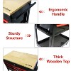 Belatt 3-Drawer Mobile Tool Chest with Wooden Top - High-Capacity Garage Organizer, Adjustable Shelf, Ball-Bearing Drawers - 3 of 4