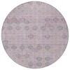 Plum And Gray Geometric Washable Indoor Outdoor Area Rug - 4 of 4