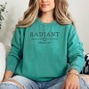 Simply Sage Market S.W.Smiley Embroidered Radiant Smiley Outline Garment Dyed Sweatshirt - 3 of 4