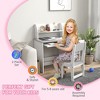 Whisen Kids Desk and Chair Set with Storage, Study Desk with Chair for Children 5-8 Years Old, Gift for Kids - Gray - 4 of 4