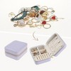 Unique Bargains Small Portable PU Leather Storage Display Holder Travel Jewelry Box for Women's Birthday Gifts - 2 of 4