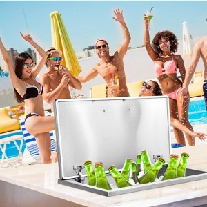 Garvee Drop In Ice Chest, Drop In Cooler, Stainless Steel Ice Chest with Hinged Cover, Wine Coller for Home and Commercial - 1 of 4