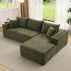 108" Cloud Sectional Sofa with Left Chaise, Deep Seat Modular Couch, Plush Corduroy Upholstered Sofa, No Assembly Required,Living Room Sofa - 3 of 4