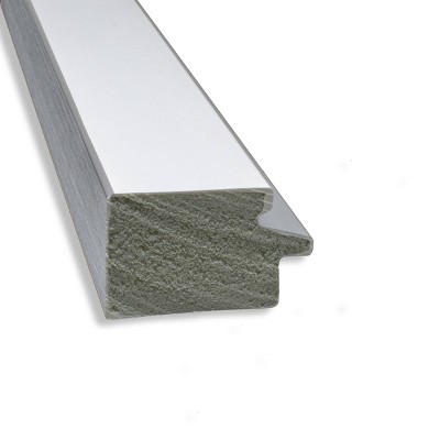 Eva White and Silver Full Length Rectangular Wood Mirror