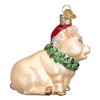 Old World Christmas Glass Blown Ornament For Christmas Tree, Holly Pig - 4 of 4