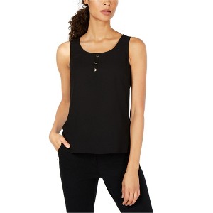 Anne Klein Womens Sleeveless Henley Shirt - 1 of 1