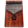 Mahalo Hibiscus Kalimba with Bag Walnut - 2 of 4