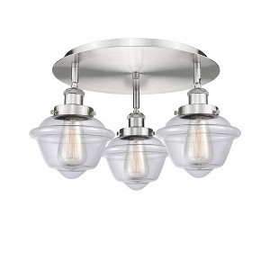 Oxford - 3 Light Flush Mount In Art Deco Style-8 Inches Tall and 18.25 Inches Wide - 1 of 1