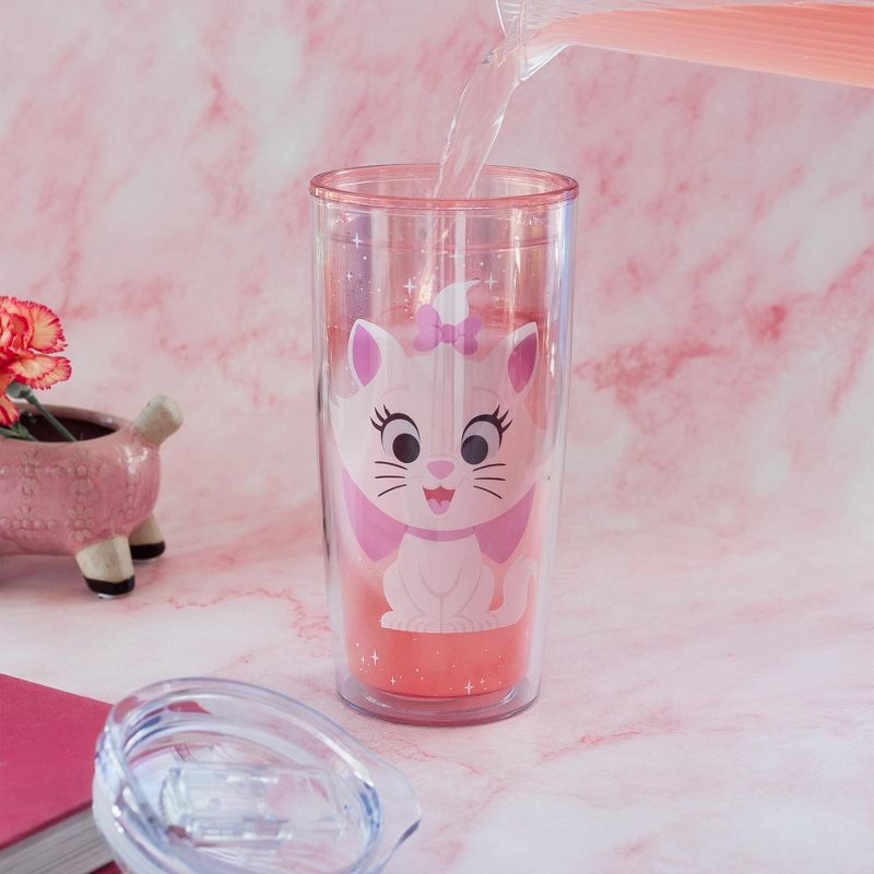 Silver Buffalo Disney 100 The Aristocats Marie Plastic Travel Tumbler | Holds 20 Ounces, 3 of 6