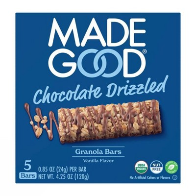MadeGood Chocolate Drizzled Vanilla Granola Bars - 4.2oz