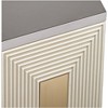 55 Downing Street Modern Champagne Silver Metal Hexagon Accent Side End Table 24" Wide for Living Room Bedroom Bedside Entryway - 3 of 4