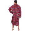 ADR Men's Sleep Shirt, Soft Plush Fleece Men's Nightshirt, Warm Long Henley One Piece Pajama - 2 of 4