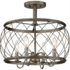 Quoizel Lighting Dury 4 - Light Semi-Flush Mount in  Century Silver Leaf - 2 of 4