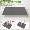 Zevemomo 31.5"x19.7"Diatomaceous Earth Bath Mat,Extra Large Absorbent Stone Shower Mat for Bathroom,Quick Dry Non-Slip Bathroom Floor Mat in Dark Grey - 2 of 4