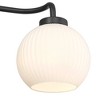 Possini Euro Design Nadia 24" High Modern 3 Light Bathroom Vanity Wall Lamp Light Fixture Mount Over The Sink Mirror Hardwired Black Milk Glass Shade - 3 of 4