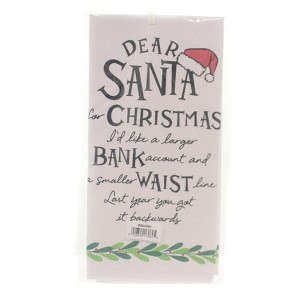 27.5 Inch Dear Santa Larger Bank Account Tea Towel Kitchen Towel - 1 of 1
