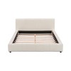 KWPZQEB Full/Queen/King Size Faux Leather Bed Frame with Upholstered Headboard, Bedroom Soft Bed with Wooden Slats Support, Easy Assembly, Noise Free - 4 of 4