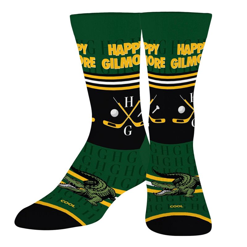 Cool Socks, Happy Gilmore Greens, Funny Novelty Socks, Large, 2 of 7
