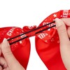 Okuna Outpost 20 Pack 8 Inch Cheer Bows for Cheerleaders, Elastic Ponytail Holders for Women and Girls, Bulk Polyester Hair Ribbons, 2 Designs, Red - 4 of 4