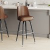 Emma and Oliver 2 Pack Metal Barstool with Swivel Bucket Seat - 3 of 4