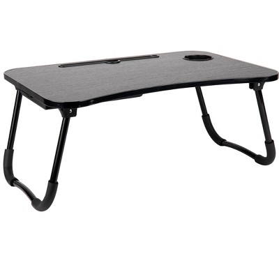 Mind Reader Foldable Bed Tray with Storage Drawer, Lap Desk...