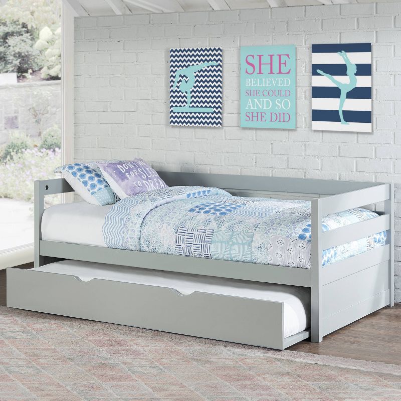 Twin Kids&#39; Caspian Daybed with Trundle Gray - Hillsdale Furniture, 5 of 15