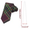INSPIRE CHIC Plaid Woven Self-tied Striped Skinny Necktie 2.8" for College Graduation Campus 1 Pc - 2 of 4