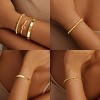 Gold Bracelets for Women Non Tarnish Dainty 14K Real Gold Plated Bangle Cuff Bracelets Stack for Women - 4 of 4