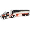 Kenworth W990 Day Cab and MAC Coal End Dump Trailer Black with Red Graphics 1/64 Diecast Model by DCP/First Gear - 2 of 4