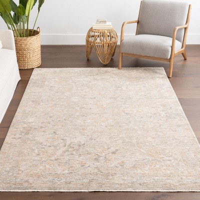 Kriti Beige and Taupe Medallion Synthetic Area Rug