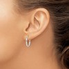 Black Bow Jewelry 2mm, Sterling Silver, Endless Hoop Earrings - 20mm (3/4 Inch) - 3 of 4