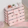 Garvee Stylish Storage Dresser - Tall Unit with 12 Drawers, Featuring 5 Gray Fabric Bins, Sturdy Metal Frame - 4 of 4