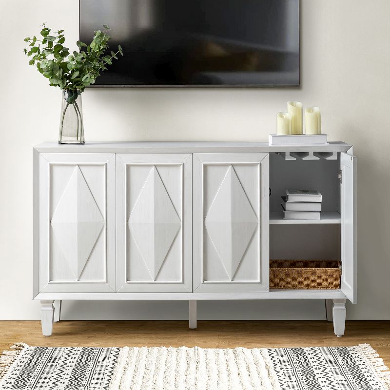 Gloria 58'' Wide Multi-style Environment Collocation Sideboard with a Stemware Rack | HULALA HOME, 3 of 12