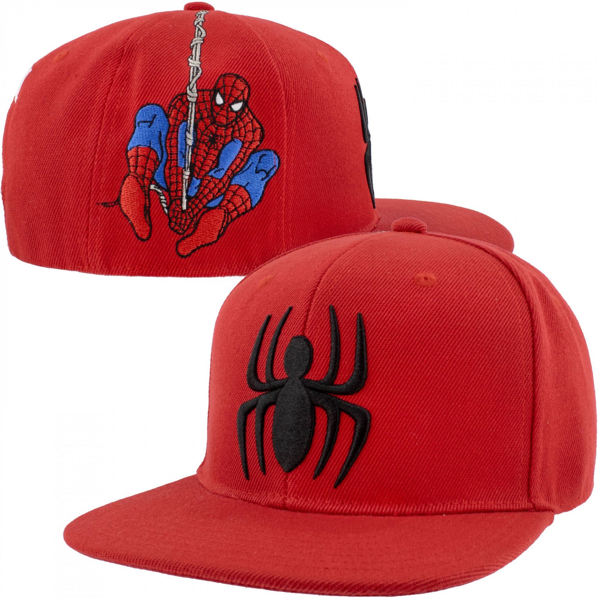 Adult Spider-Man Web Swinging Snapback Hat - One Size Fits Most
