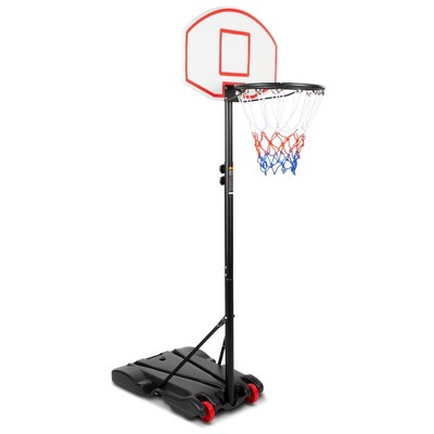 Best Choice Products Kids Height-Adjustable Basketball Hoop, Portable Backboard System Stand w/ Wheels - Multicolor