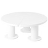 CAVINAS Coffee Tables for Living Room Φ39.4" Round Coffee Table Minimalist Irregular End Table with 3 Thick Legs and Sleek Edges - 2 of 4