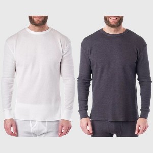 Alpine Swiss Mens Thermal Long Sleeve Top Underwear Crew Neck Shirt Waffle Knit Henley Base Layer - 1 of 4